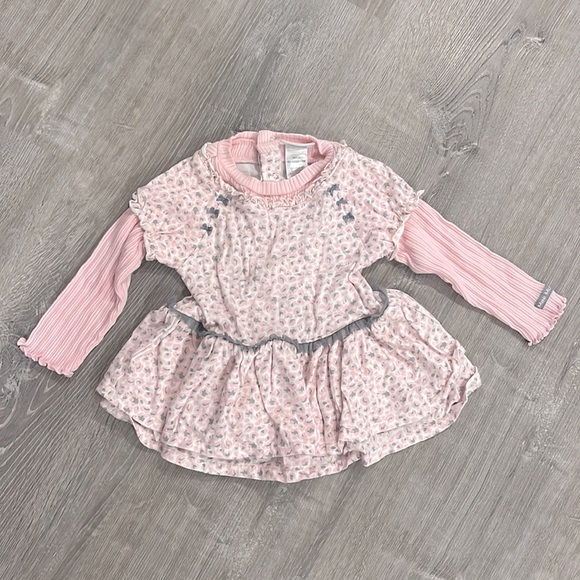 Vintage Mini Muffin Leopard Print & Bows 2 in 1 Peplum Shirt Dress - Picture 1 of 4